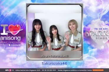櫻坂46 Anime Festival Asia 2025 出演への意気込み！！11月28日 シンガポール