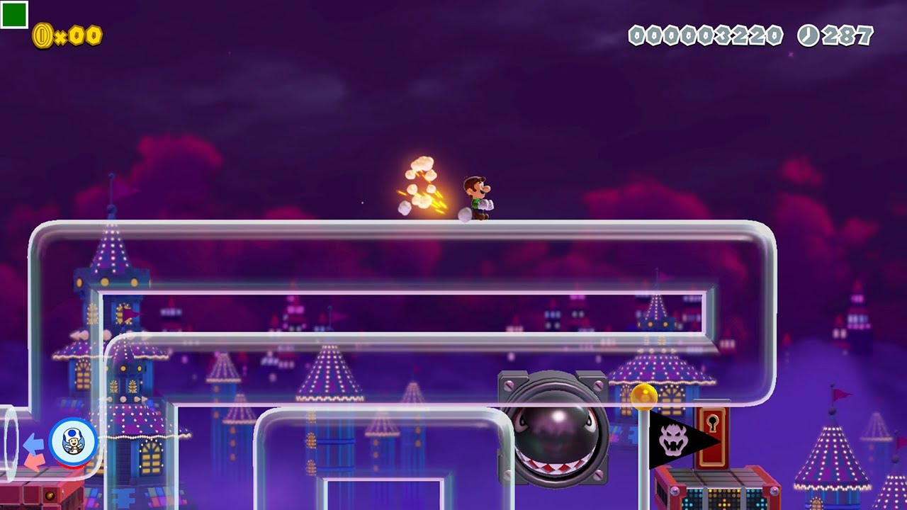 鍵を無視して上から行く!【マリオメーカー2】 鍵を無視して上から行く!【マリオメーカー2】