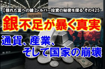 銀不足が暴く真実：通貨、産業、そして国家の崩壊（【隠れた富への鍵】シルバー投資の秘密を探る その425）