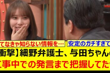 【衝撃】細野弁護士、与田ちゃんの工事中での発言まで把握してた件www【乃木坂46・乃木坂配信中・乃木坂工事中】