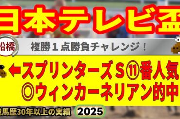 日本テレビ盃2025競馬予想🔥9連続G1的中男の本命馬は！？