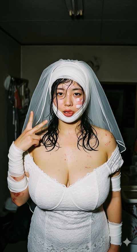 【画像】爆胸女「車に轢かれたけど結婚式の準備できたよー✌」←どうする？