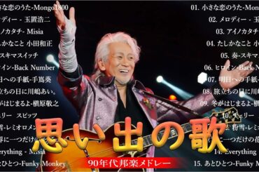 40代から50代が聴きたい懐メロ30選🎶懐かしの j-pop 90年代 2000年代 ✨ 1990〜2000年代を代表する邦楽ヒット曲️🎧💖竹内まりや, スピッツ, 宇多田ヒカル, ZARD