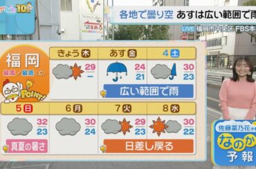 佐藤菜乃花気象予報士のお天気情報　バリはやッ!　10月2日