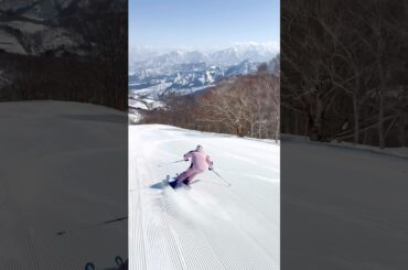 グルーミングバーンでカービングターン！これは気持ち良すぎる…！森田優香#shorts