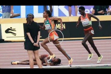 世界陸上で緊急搬送 東京五輪女王が激しく転倒、ぐったり動けず... 「現在治療中」 詳細はまだ分からず
