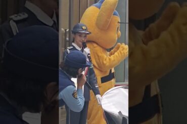 一日警察署長・俳優宮本茉由さん、中央警察署、日本橋高島屋ガレリアコミュニティスペース👮‍♀️🚨
