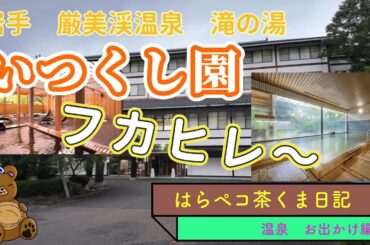 岩手厳美渓　美肌成分メタケイ酸たっぷりの多彩な露天風呂　不釣り合いな程の本格中華　　いつくし園
