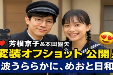 🎬✨ 芳根京子＆本田響矢💑 変装オフショット公開‼️「波うららかに、めおと日和」裏側が可愛すぎる😍📸