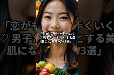 「恋がもっと上手くいく♡ 男子がドキッとする美肌になる食べ物3選」 #恋バナあるある #恋愛 #大好きな人の気持ち#美肌＃すぐに始めて