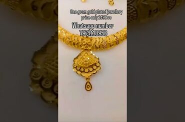 One gram gold plated jewellery price only 1499 rs #wedding #song #necklace #gold #jewellery