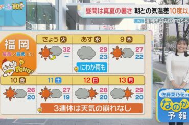 佐藤菜乃花気象予報士のお天気情報　バリはやッ!　10月7日