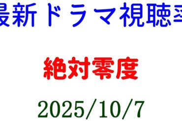 絶対零度 視聴率☆視聴率速報☆2025年10月7日