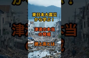 東日本大震災から学ぶ！津波の本当の脅威、遡上高とは  #shorts #津波 #防災
