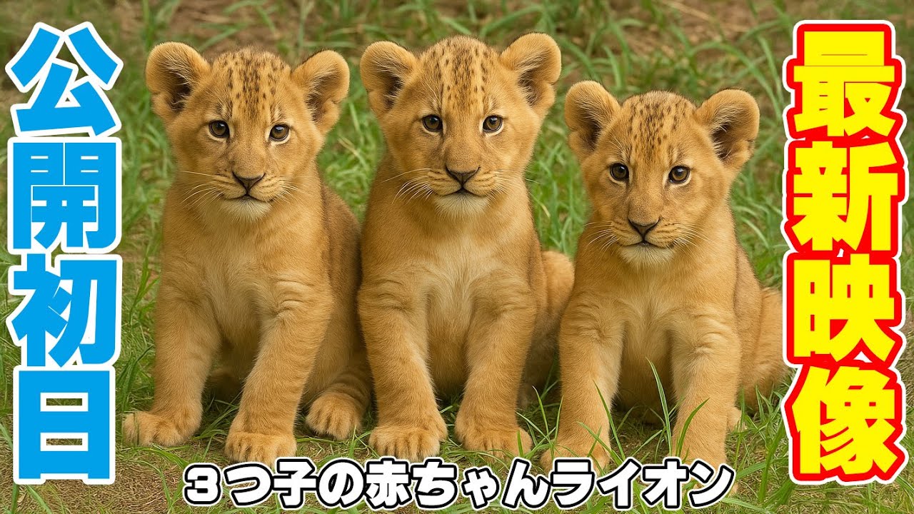 のんほいパーク🦁赤ちゃんライオンの公開が始まったので共有します😍 のんほいパーク🦁赤ちゃんライオンの公開が始まったので共有します😍