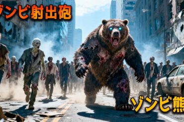 死の街での戦い、そこにはゾンビ射出砲だけでなく、ゾンビ熊もいた。【映画紹介】