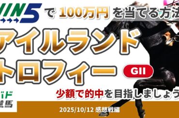 【WIN5で100万円感想戦編】2025年10月12日（日）アイルランドトロフィー 【競馬】