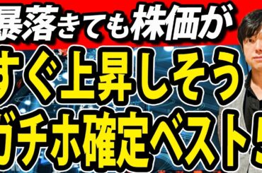 株価暴落きたらガチホ確定な株ベスト５ 日本株 資産運用 新NISA