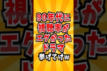 90年代のドラマ視聴率ランキング