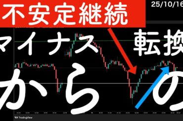 【不安定継続】上昇スタートマイナス転換からの… #米国株 #日経平均
