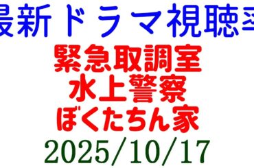緊急取調室 高視聴率！視聴率速報☆2025年10月17日