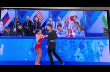 ソチ五輪　団体戦ペアSP 高橋成美・木原龍一組　演技前