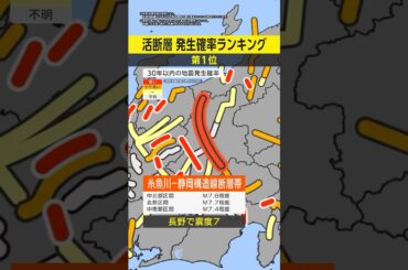 いつ大地震が起きてもおかしくない！危険な活断層ランキング