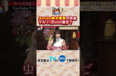 【じっくり聞いタロウ】りんご 1 万 6000 個分！？元 AKB４８鈴木優香の収益とは