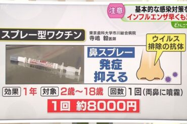 【解説】インフルエンザ予防　スプレー型ワクチンも登場　注射苦手な子どもにも…新たな選択肢に！