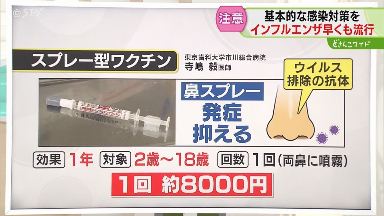 【解説】インフルエンザ予防 スプレー型ワクチンも登場 注射苦手な子どもにも…新たな選択肢に! 【解説】インフルエンザ予防 スプレー型ワクチンも登場 注射苦手な子どもにも…新たな選択肢に!