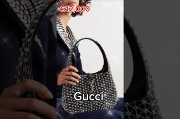 GUCCI Jackie crystal-embellished leather shoulder bag.