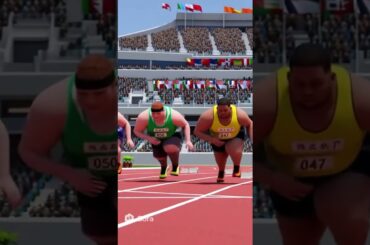 話題のsoraで動画作ってみ⑤肥満オリンピック100メートル