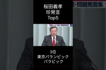 桜田義孝珍発言Top5 #shorts #政治