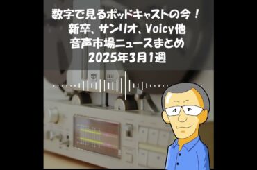 音声市場ニュースまとめ2025年3月1週～数字で見るポッドキャストの今！皆藤愛子、Voicyファンフェス他