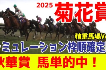 稍重馬場Ver.【菊花賞2025】シミュレーション枠順確定版【ドラマチックカメラ】牡馬三冠最終戦は激戦模様！混戦を制し菊の大輪を咲かせるのは！？展開・追い切りファクターで徹底攻略する！！【競馬予想】