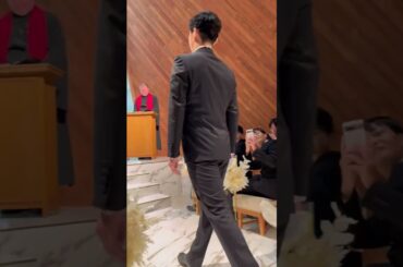 【会場に笑いが起こった！】所作がきれいすぎる新郎 #結婚式  #shorts
