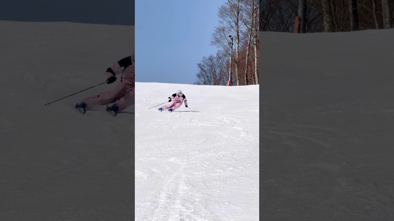 力強い!ショートカービングターン!森田優香#shorts 力強い!ショートカービングターン!森田優香#shorts