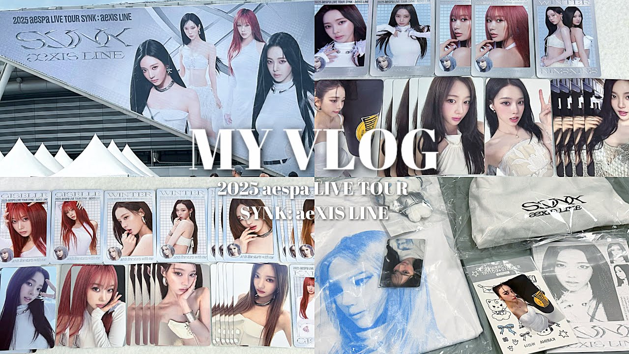 【MY VLOG】#19 VLOG風?aespaソウルコンに行ってきた🩵| 에스파 마이로그 엠디깡 | 開封動画 グッズ開封 ラントレ開封|