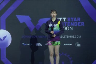 【表彰式】優勝：張本美和 準優勝：早田ひな｜WTTスターコンテンダーロンドン2025 女子シングルス