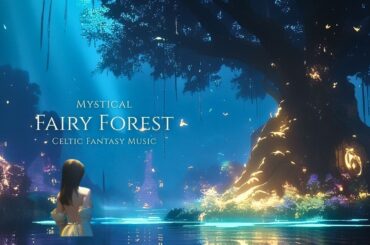 【幻想ケルト音楽】星降る妖精の森と静かな泉｜静寂を満たすハープの夜【睡眠用・作業用・癒しBGM・歌入り】