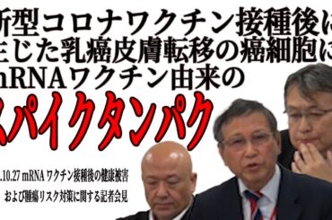 mRNA ワクチン接種後の健康被害および腫瘍リスク対策に関する記者会見