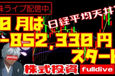 【株資産前日比-1万円】インチキ日経継続🍅前場株LiVE！