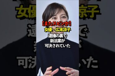 【またスピンか】広末涼子逮捕の裏で新法案が可決されていた