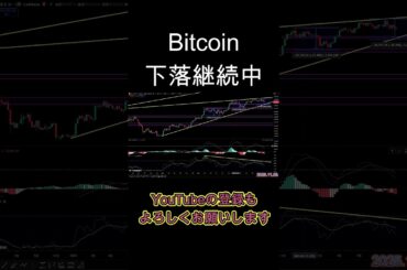 Bitcoin月足確定、下落継続中。暗号資産（仮想通貨）【BTC】  #暗号資産 #仮想通貨  #ビットコイン #bitcoin #btc