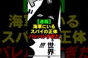 海軍にいるスパイの正体がバレバレすぎた【ワンピース】 #Shorts
