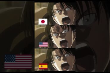 #shorts  各国の「ケニー！！」【3ヶ国語】【進撃の巨人】