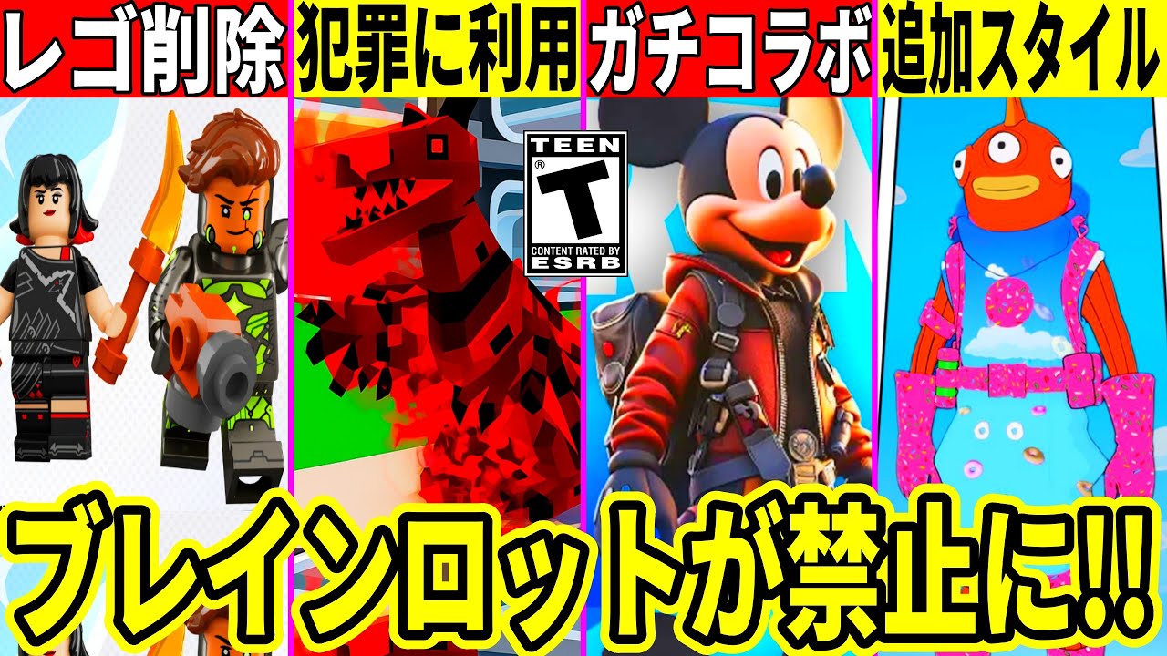 ブレインロットが犯罪に利用され禁止に!ディズニーとのコラボがガチで来た!レゴモード削除?大量の無料報酬も判明!最新情報を解説!【フォートナイト】ふぉとなリーク情報競技勢無料スキンアプデAIモンスター ブレインロットが犯罪に利用され禁止に!ディズニーとのコラボがガチで来た!レゴモード削除?大量の無料報酬も判明!最新情報を解説!【フォートナイト】ふぉとなリーク情報競技勢無料スキンアプデAIモンスター