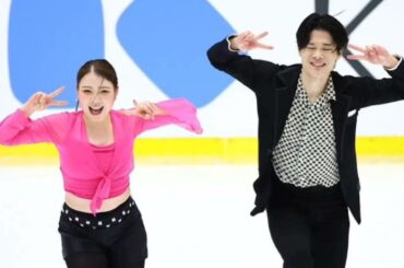 紀平梨花、氷上に帰還！アイスダンス初挑戦で堂々の2位発進　“りかしん”新カップルにスタンディングオベーション