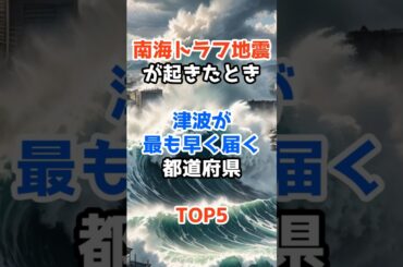 南海トラフ地震が起きたとき津波が最も早く届く都道府県TOP5　#防災 #災害 #津波 #南海トラフ #命を守る #shorts