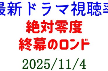 絶対零度 終幕のロンド！視聴率速報☆2025年11月4日